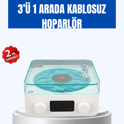 Modern teknolojiyi klasik estetikle buluşturan bu 3-ü-1 hoparlör