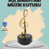 Sol anahtarı figürlü dönen müzik kutusu
