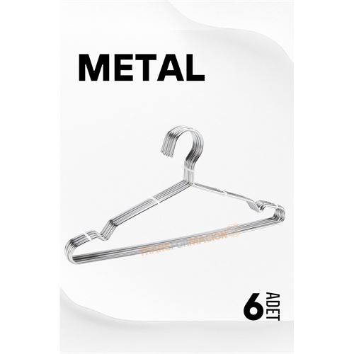 <p>	Turk Metal Elbise Askısı Ekonomik 6 Adet Askı Seti 715415 – Dayanıklı ve Çok Yönlü Düzenleme Çözümü Turk Metal Elbise Askısı 6’lı Set