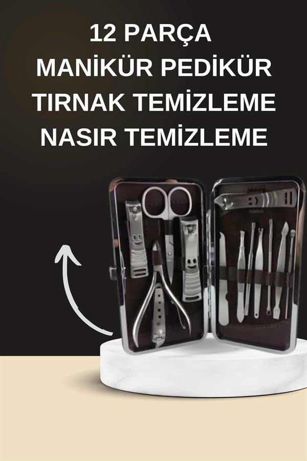 Najmaddin.com 690 Elektrikli Manikür Pedikür Seti İkili Set 12 Parça Tırnak Bakımı Törpü Protez Çıkarma najmaddin.com Elektrikli Manikür-Pedikür-Törpü Makinesi ile tırnak bakımınızı profesyonel bir kuaför kalitesinde