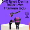 Titanyum iğnelerle donatılmış bu 0.25 mm derma roller