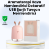 Sevimli tavşan kulaklı tasarımıyla dikkat çeken bu ultrasonik hava nemlendirici