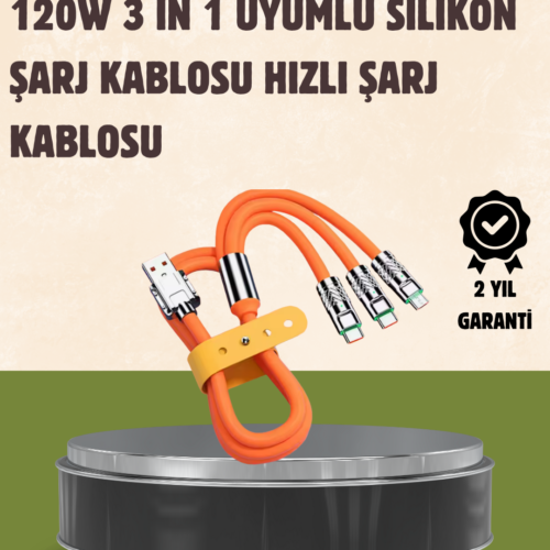 120 W şarj gücüyle bu kablo kullanıcıya üstün performans sunar. Çinko alaşım uçlar