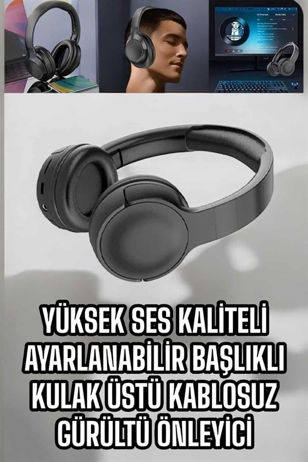 Najmaddin.com 936 Kablosuz Bluetooth Kulaklık ANC/ENC Destekli Kulak Üstü Yüksek Ses Kaliteli najmaddin.com Bu kulaklık