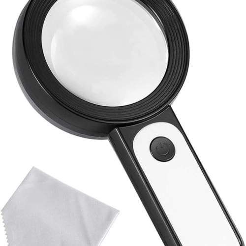 -30x -12ışıklı Büyüteç Taşınabilir Çıft Katmanlı Optik Cam Okuma Büyüteç 2290-18