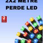 Noel ve Parti Dekorasyonu İçin 2x2 LED Perde Işık – 8 Fonksiyonlu