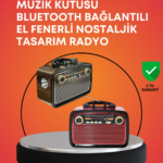 Nostaljik Radyo Görünümlü Bluetooth Hoparlör – FM/AM Yayın