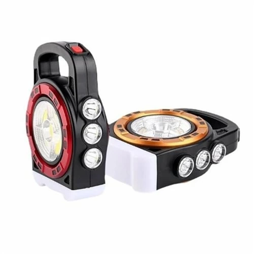 P-6678c Dış Mekan Solar Şarj Işığı Çok Fonksiyonlu Projektör Hazine Güçlü Işık El Feneri - Görsel 3