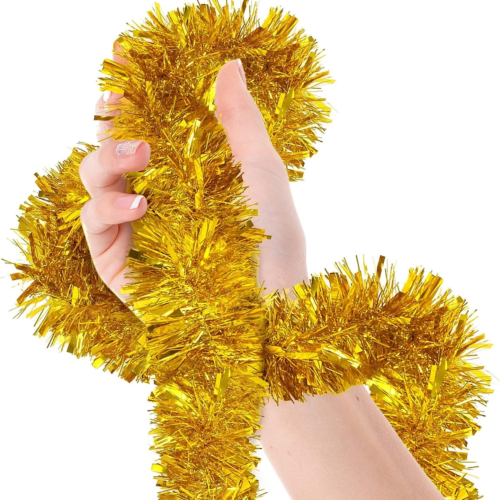 Parti İçin Sim Süs 2 Metre Uzunluk 8 cm Genişlik Altın Renk İthal