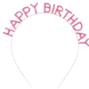 Pembe Kristal Taşlı Gold Happy Birthday Taçı