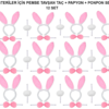 Pembe Tavşan Kostüm Seti – Taç