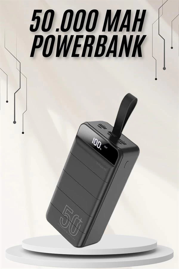 Powerbank Coklu Sarj Girisi 50000 Mah Tasinabilir Dijital Gostergeli 262380719 Sw600sh900 Powerbank Çoklu Şarj Girişi 50.000 Mah Taşınabilir Dijital Göstergeli najmaddin.com 50.000 mAh kapasiteli bu ultra güçlü powerbank