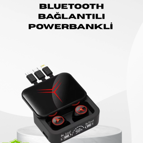 Powerbank Özellikli Bluetooth Kablosuz Kulaklık – Dokunmatik Kontrol