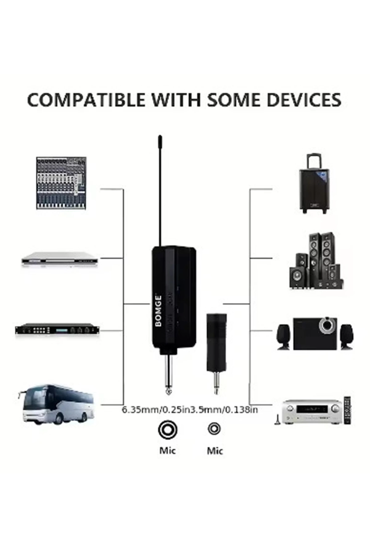 Profesyonel Çiftli Kablosuz Mikrofon Seti Karaoke Şarj Edilebilir 50 Metre Mesafe - Görsel 3