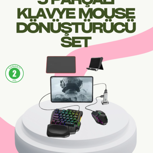 Rekabetçi Mobil Oyun Aksesuarı | Klavye + Mouse + Hızlı Dönüştürücü