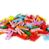 Renkli Mini Ahşap Mandal (100 Adet)