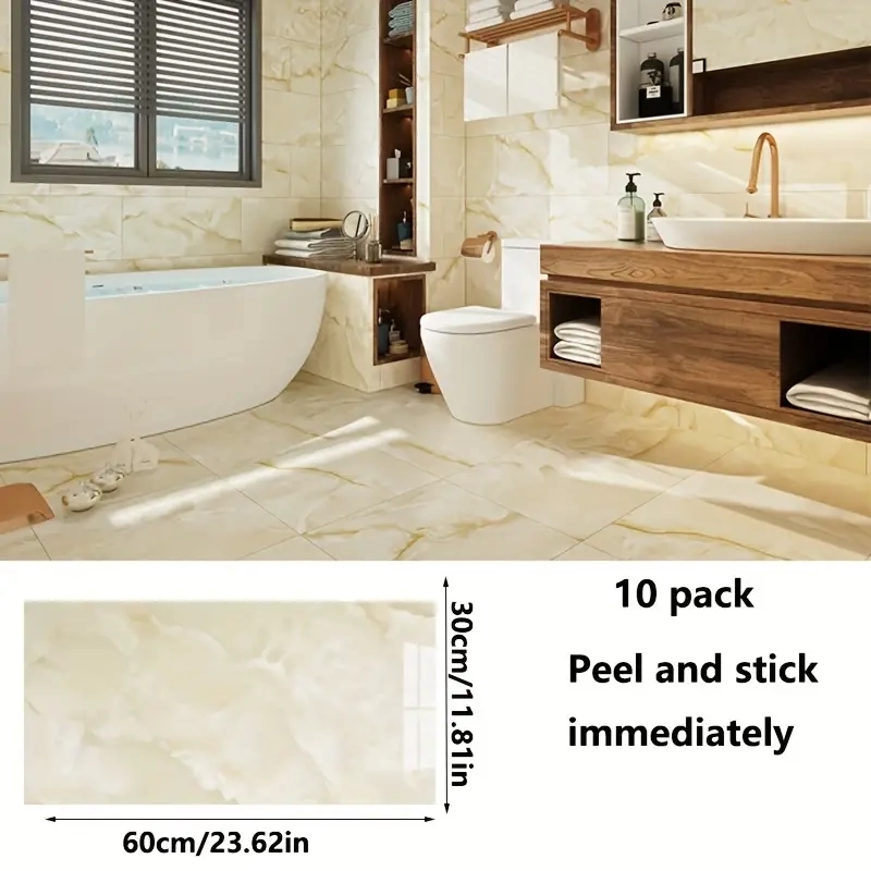 Sarı Mermer Desenli Alüminyum Plastik Duvar Sticker - Görsel 3