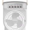Şarjlı 600 Ml Su Hazneli Taşınabilir Masaüstü Vanilatör  Güçlü Fan Ve 2000 Mah Pil Beyaz