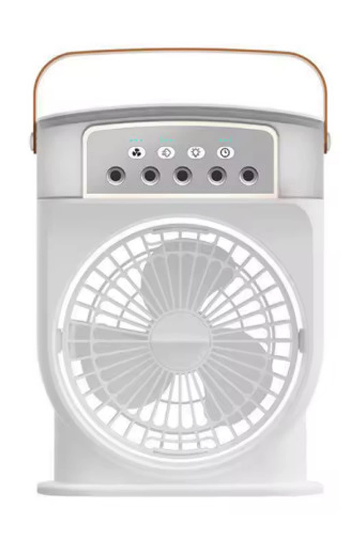 Şarjlı 600 Ml Su Hazneli Taşınabilir Masaüstü Vanilatör Güçlü Fan Ve 2000 Mah Pil Beyaz