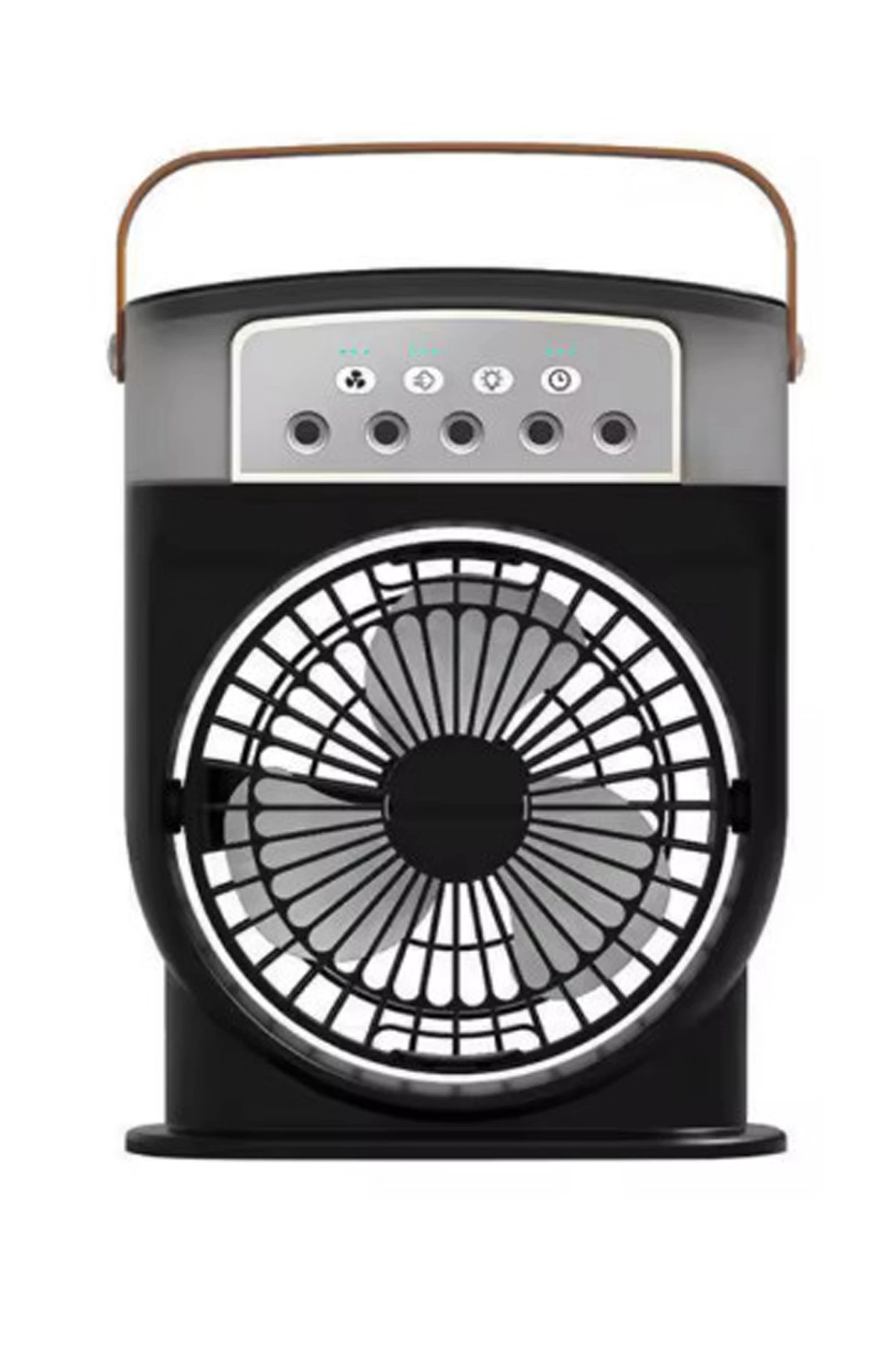 Şarjlı 600 Ml Su Hazneli Taşınabilir Masaüstü Vanilatör Güçlü Fan Ve 2000 Mah Pil Siyah