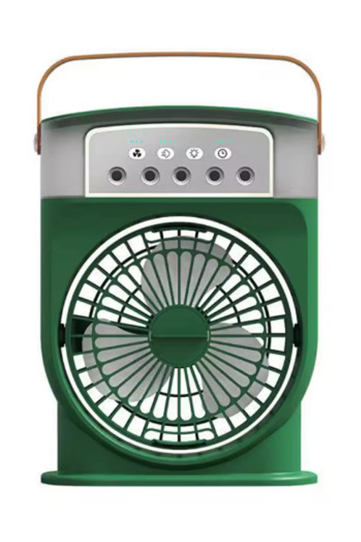 Şarjlı 600 Ml Su Hazneli Taşınabilir Masaüstü Vanilatör Güçlü Fan Ve 2000 Mah Pil Yeşil