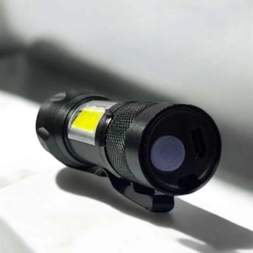 Şarjlı Metal Zoomlu El Feneri Işıldak Led Işık Taşınabilir El Lambası