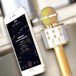 Şarjlı ve Uzun Pil Ömürlü Karaoke Mikrofon USB Bellek Destekli