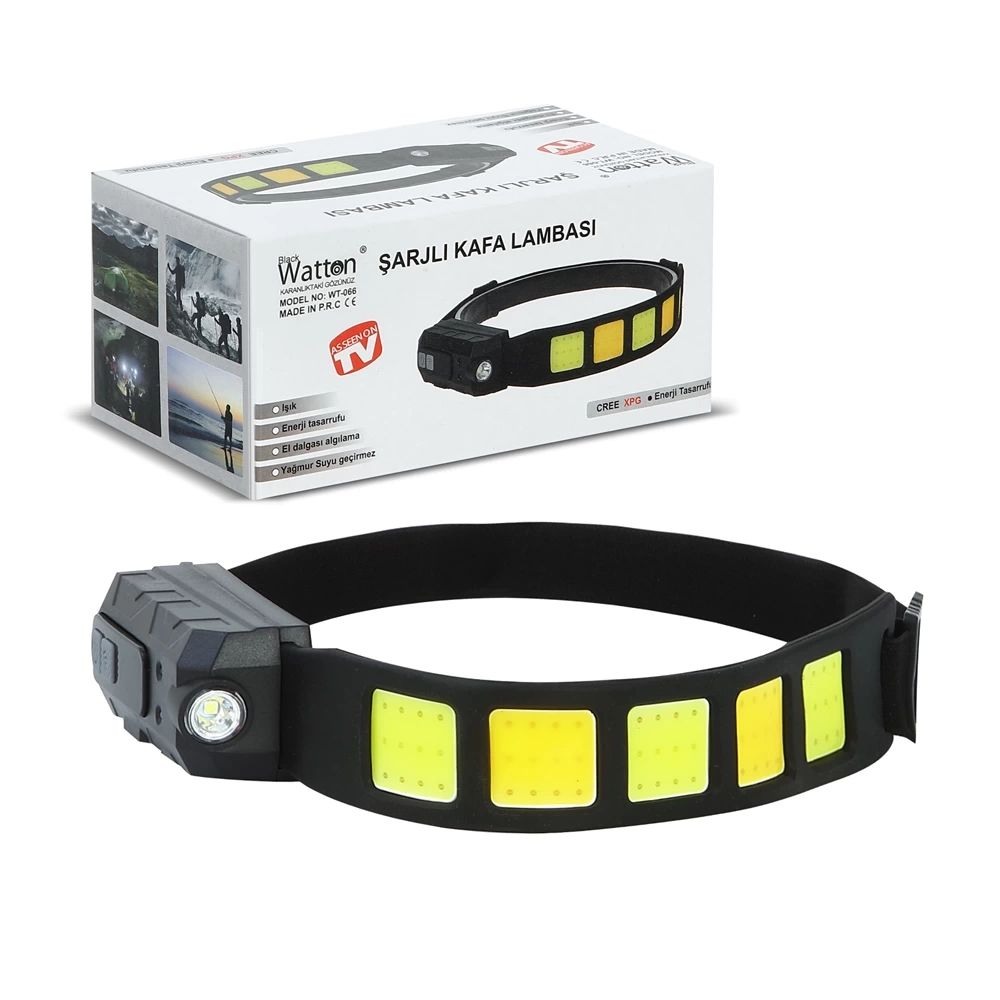 Sensörlü Cob Xpg Led Kafa Lambası Wt-066 - Görsel 3