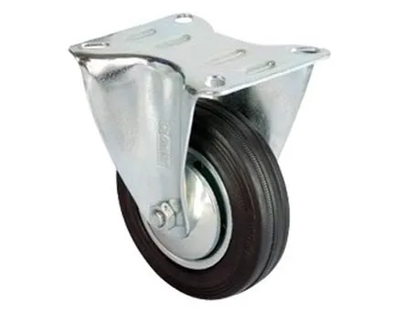 Servis Tekeri - Tablalı Siyah Sabit - Çap 100 Mm