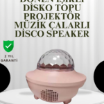 Sesle Etkileşimli Yıldız Projektörlü Gece Lambası – Bluetooth Hoparlörlü