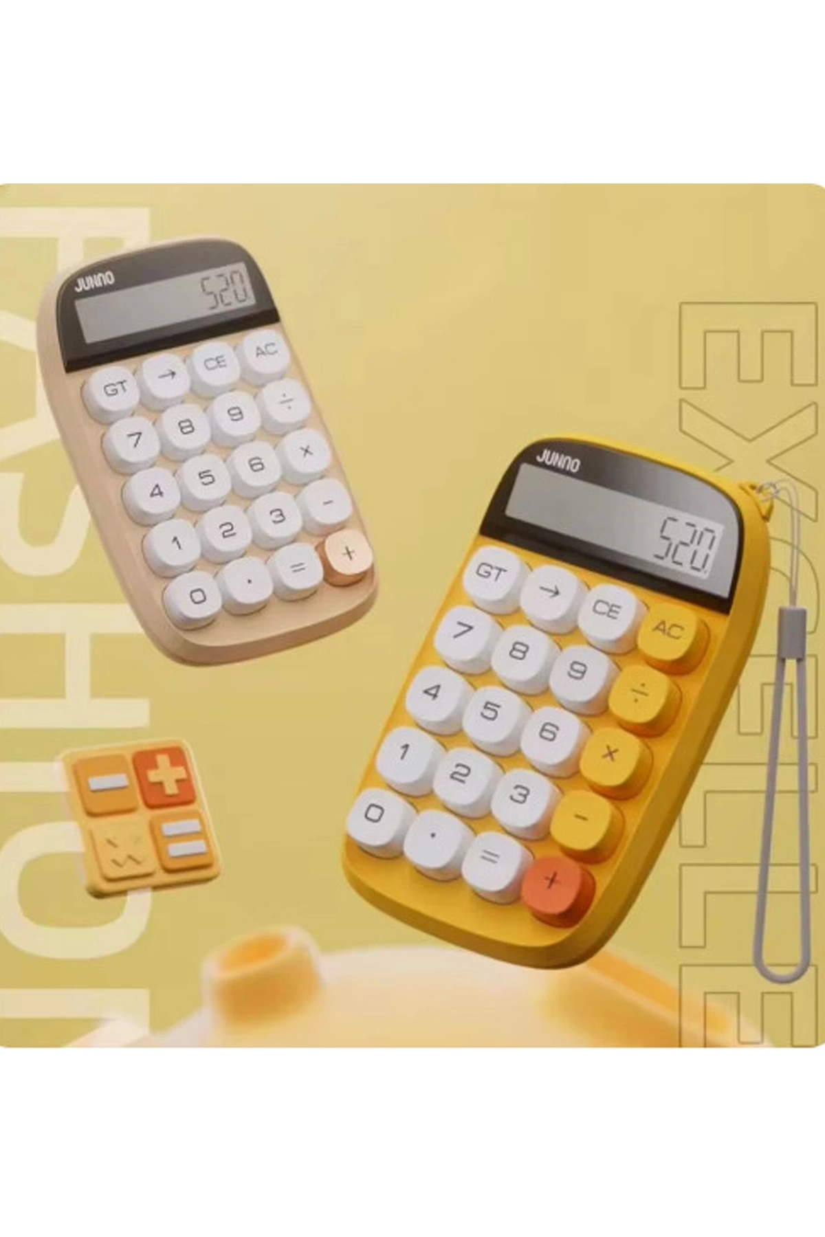 Sevimli Kare Tuşlu 10 Haneli Ldc Ekran Hesap Makinası Yeşil