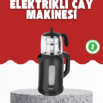 Sıcak Tutma Özellikli 2’si 1 Arada Çay Makinesi ve Su Isıtıcı