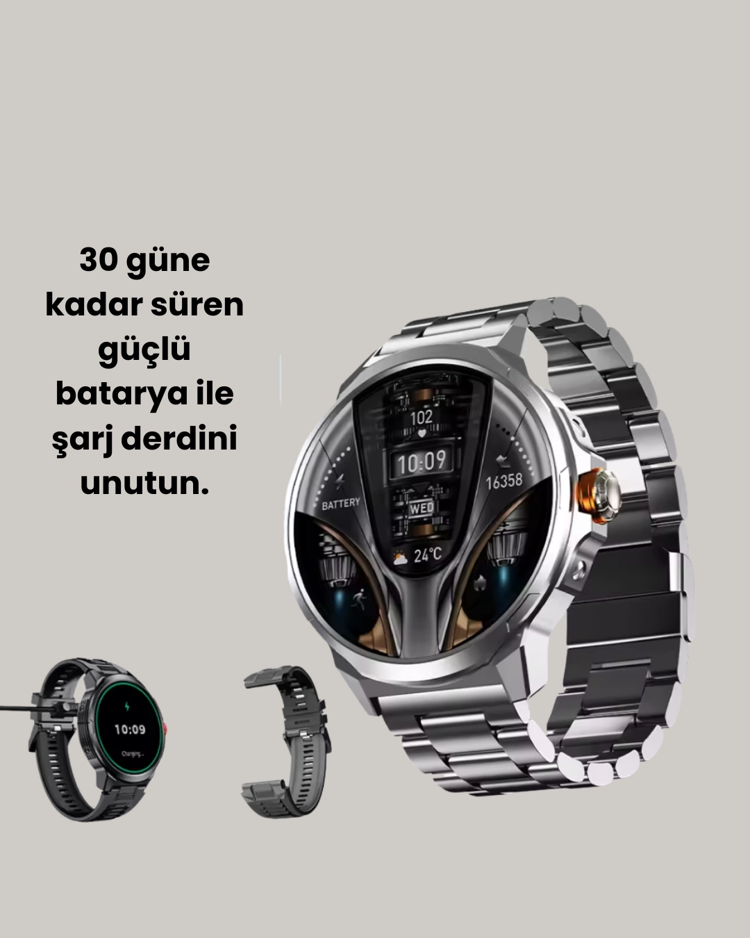 Sik Metal Kasa Ve Degistirilebilir Kordonlarla Sw80 Smartwatch 335869660 Sw1080sh1350 700x875 Şık Metal Kasa ve Değiştirilebilir Kordonlarla SW80 Smartwatch najmaddin.com 700 mAh batarya kapasitesiyle uzun pil ömrü sunar. Normal kullanımda yaklaşık 10 gün
