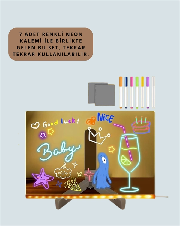 Sik Ve Modern Led Pano Neon Isikli Silinebilir Akrilik Yazi Tahtasi 7 Renkli Kalem Dahil 343916126 Sw600sh750 Şık ve Modern LED Pano – Neon Işıklı Silinebilir Akrilik Yazı Tahtası, 7 Renkli Kalem Dahil najmaddin.com Günlük hayatınızı düzenlerken estetikten de vazgeçmeyin! Bu LED ışıklı akrilik pano