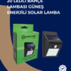 Solar Enerjili 20 LED Duvar Lambası | Hareket Sensörlü