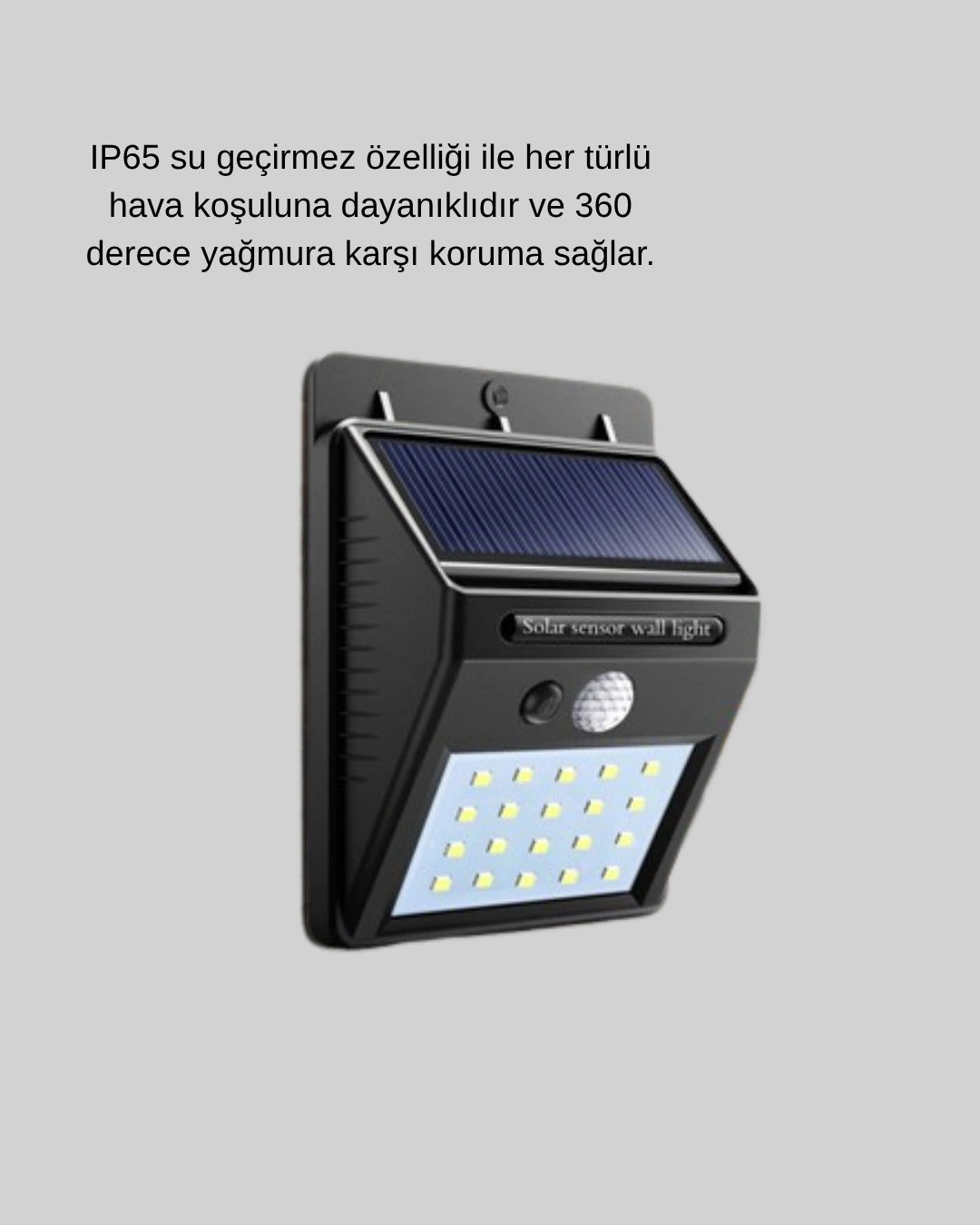 Solar Guclu Led Dis Mekan Lambasi Gunes Enerjisiyle Sarj Olan Sensorlu Bahce Isigi 391743891 Sw1080sh1350 700x875 Solar Güçlü LED Dış Mekan Lambası – Güneş Enerjisiyle Şarj Olan Sensörlü Bahçe Işığı najmaddin.com hem pratik hem de uzun ömürlü bir kullanım sunar. 5.5V 0.55W solar paneli sayesinde gün boyu şarj olur ve geceleri otomatik olarak yanar. PIR sensörü