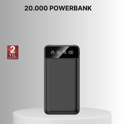 Taşınabilir 20.000 mAh Hızlı Şarj Powerbank 4 Çıkışlı