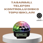 Taşınabilir Bluetooth Disko Topu Uzaktan Kumandalı Işık Efektleri