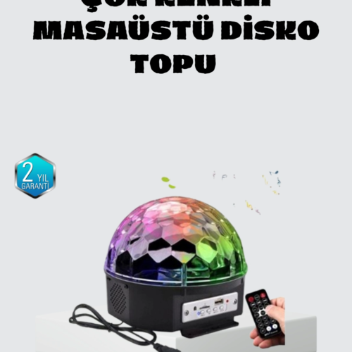 Taşınabilir Mini Disko Topu Lamba – Müzikle Senkronize Işık Efekti ve Parti Atmosferi