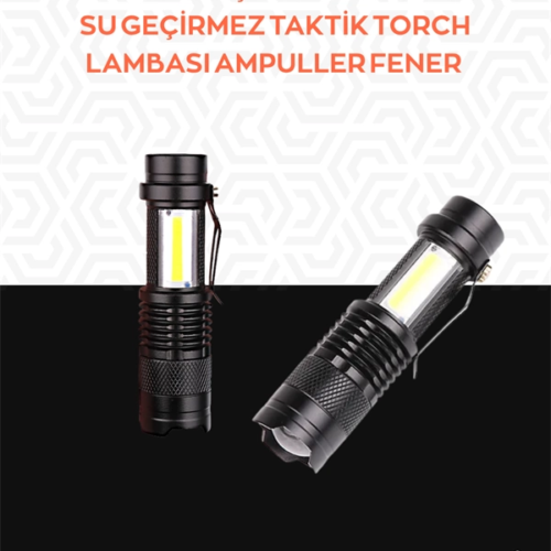 Taşınabilir Şarjlı LED Fener - 4 Modlu