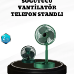 Taşınabilir Şarjlı Mini Fan – Katlanabilir Gövde
