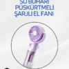 Taşınabilir Şarjlı Su Sisi Püskürtmeli Mini El Fanı – 4 Hız Ayarı