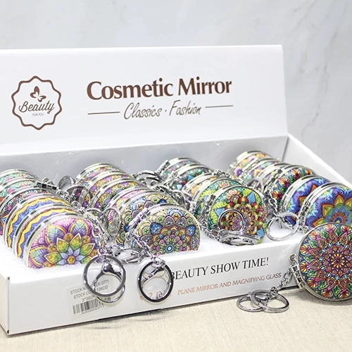 Taşlı El Aynası Anahtarlık Alk3771