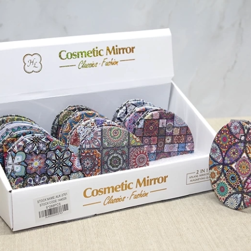 Taşlı El Aynası Oval İnce Alk3761