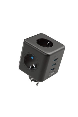 Termal Akım Korumalı Isıya Dayanıklı 3’lü Duvar Tipi Priz 3x Usb 1x Type-c