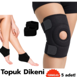 Topuk Çorabı 2'li Sağ Sol+ Medical Patella Destekli Dizlik + Termojel – Ortopedik Destek Seti