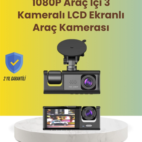 TA-01 2.0 İnç Ekranlı 3 Kanallı Araç Kamerası