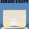 Touchpad Tüm Cihazlara Uyumlu Bluetooth Klavye Touchpad Slim Kablosuz Wifi Q Klavye