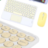 Touchpad Tüm Cihazlara Uyumlu Bluetooth Klavye Touchpad Slim Kablosuz Wifi Q Klavye