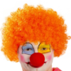 Turuncu Renk Kıvırcık Afro Palyaço Seti